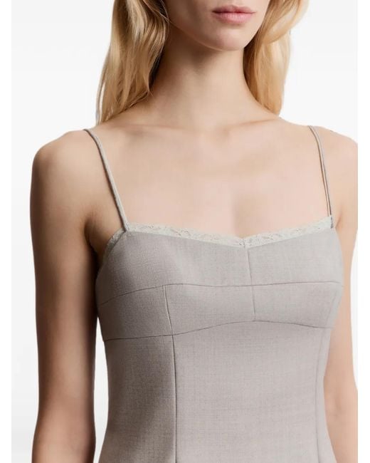 12 STOREEZ Natural Lace-Trim Mini Dress