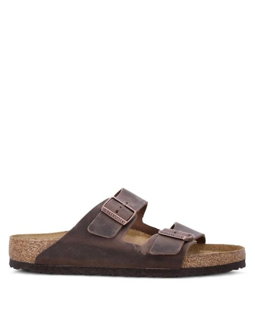 Birkenstock Brown Arizona Buckled Leather Sandals
