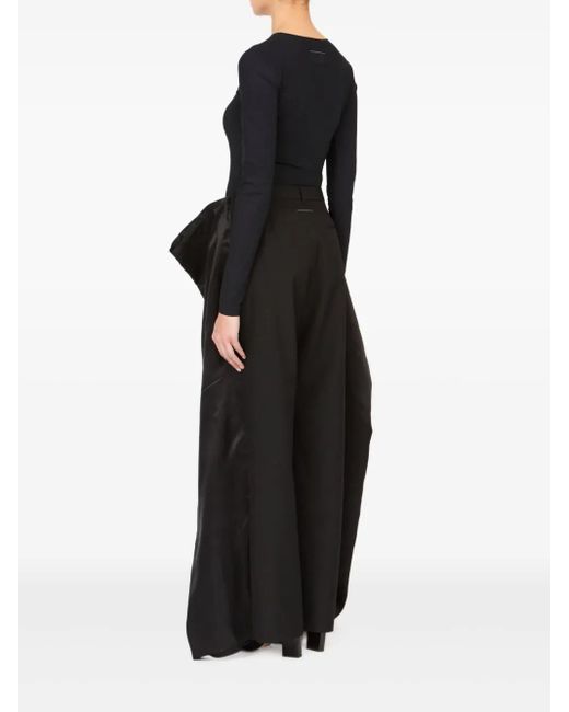 MM6 by Maison Margiela Black Panelled Trousers