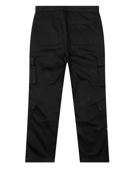 Represent Black Cargo-Pocket Trousers for men