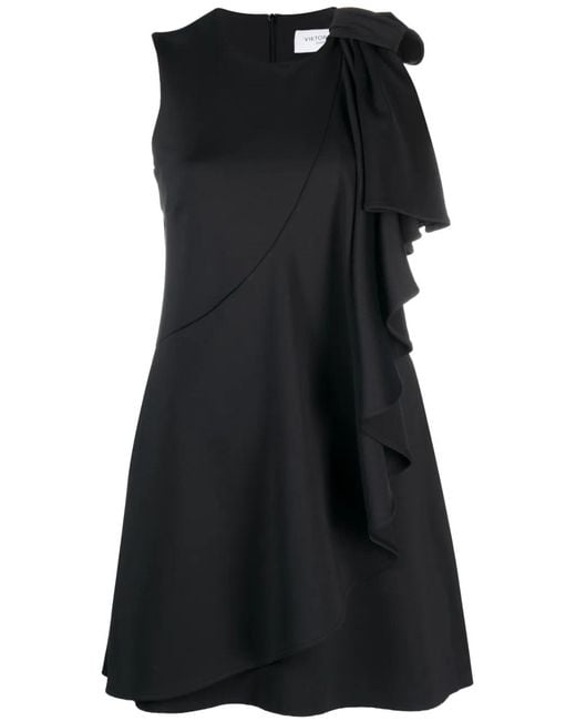 Viktor & Rolf Black Bow Volant Mini Dress