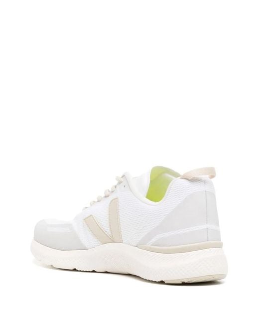 Veja White Logo-Patch Low-Top Sneakers for men