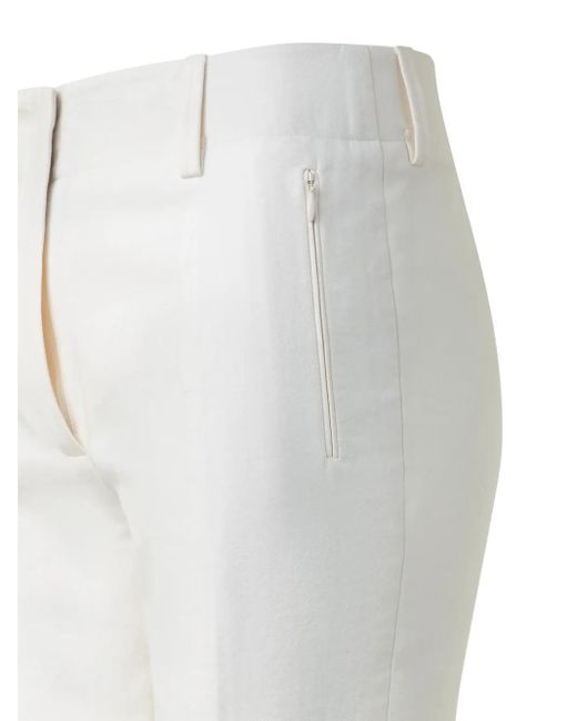 Akris White Zip-Pockets Trousers