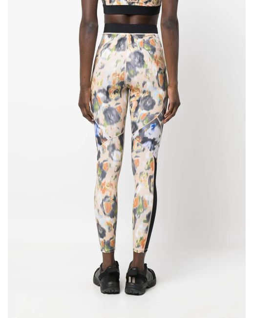 P.E Nation Natural Graphic-Print High-Waisted Leggings