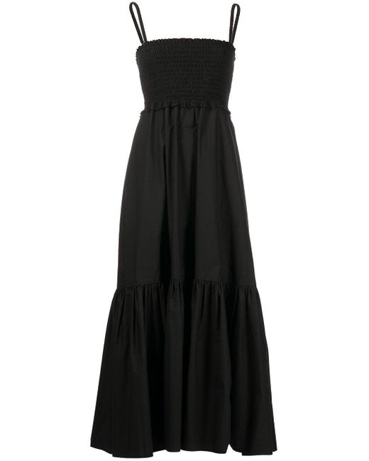 A.L.C. Cotton Austyn Smocked Mini Dress in Black | Lyst