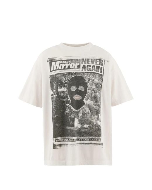 SAINT Mxxxxxx Gray X Jamie Reid Graphic-Print T-Shirt for men