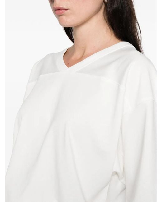 St. Agni White Match Tee V-Neck Short-Sleeve T-Shirt