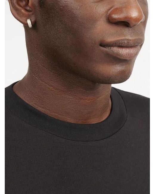 MM6 by Maison Margiela White Satinato Hoop Earrings