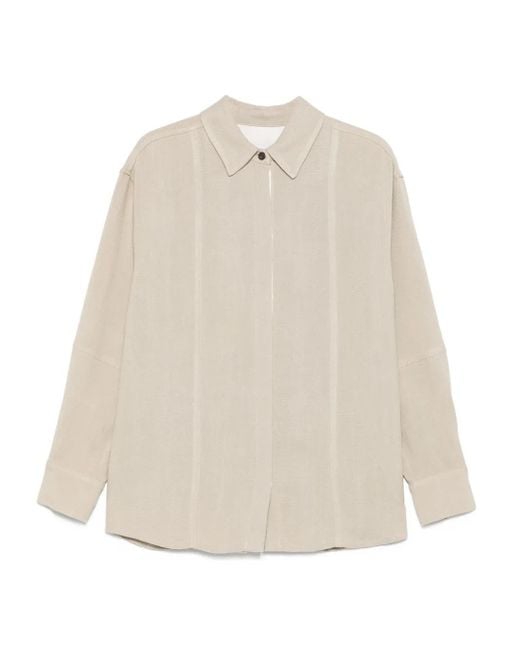 IRO White Panelled Collared Shirt