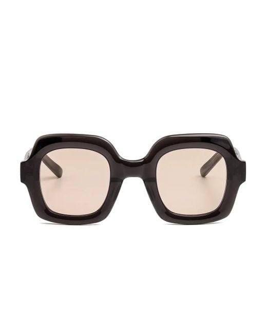Kaleos Eyehunters Natural Harwood Sonnenbrille Mit Geometrischem Gestell