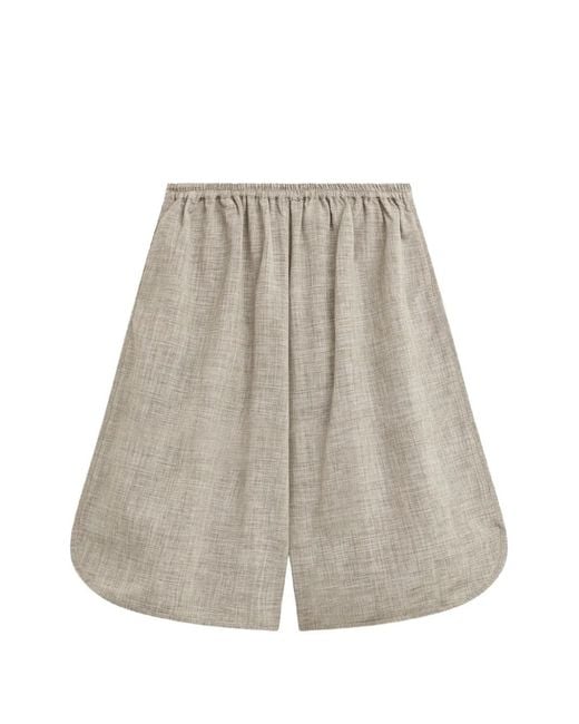 Frankie Shop Natural Short Élastiqué À Ourlet Incurvé
