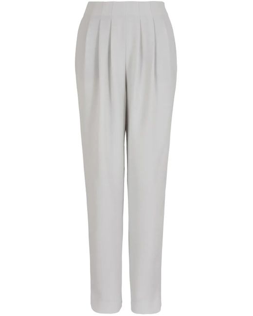 Emporio Armani Gray Straight-Leg Trousers