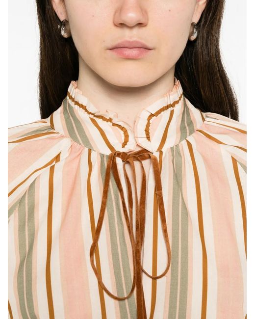 Dixie Natural Striped Blouse