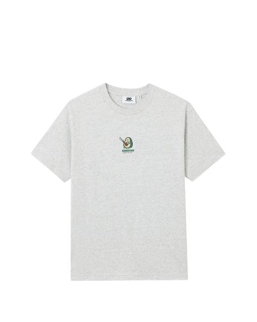 Chocoolate White Abacate Print T-Shirt