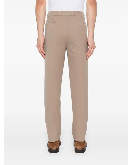 Brunello Cucinelli Natural Cotton Chino Trousers for men