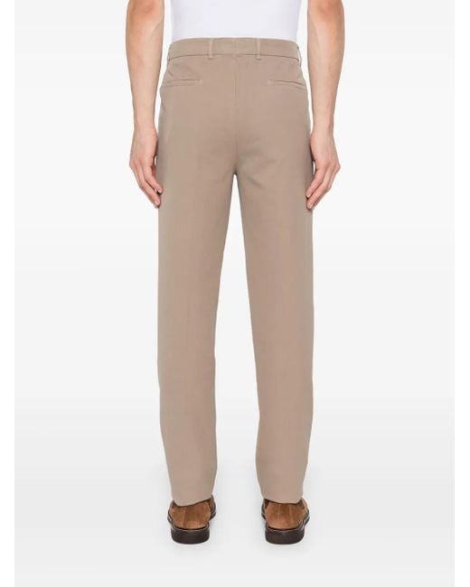 Brunello Cucinelli Hose Mit Bügelfalten in Natural für Herren