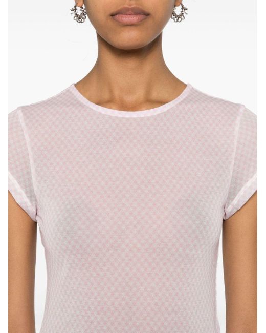 Camiseta Malvo con logo bordado Paloma Wool de color Pink