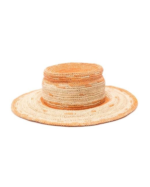 Sombrero de rafia con borde en contraste Sandro de color Natural