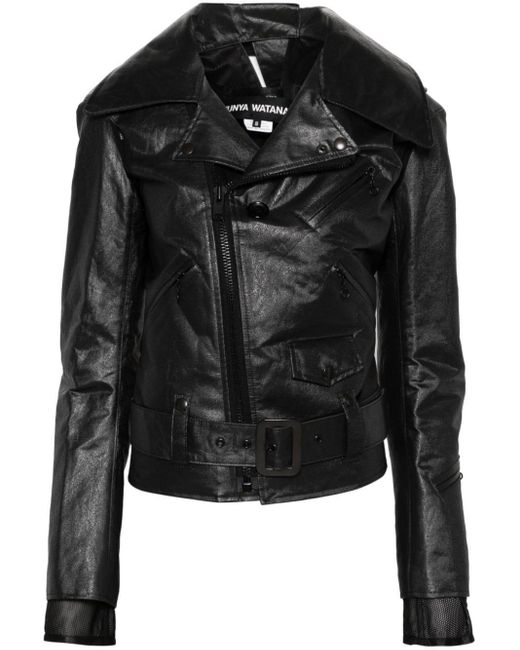 Veste de moto à design métallisé Junya Watanabe en coloris Black