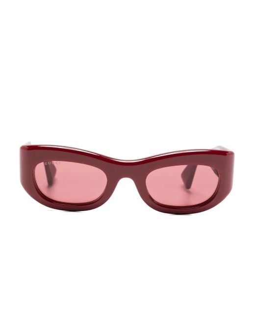 Gucci Pink Logo-Lettering Sunglasses