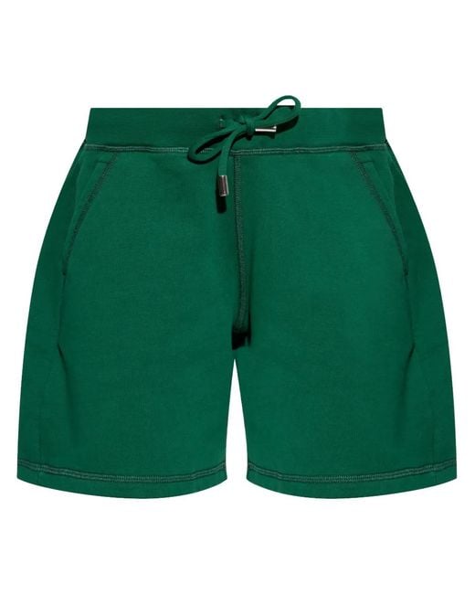DSquared² Green Printed Track Shorts