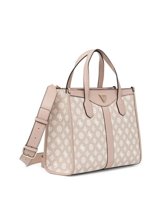 Guess Natural Monogram Tote Bag