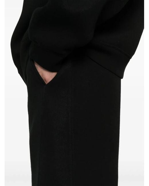 stein Black Tapered Track Pants for men
