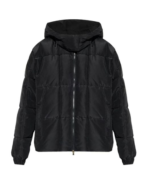 EA7 Black Logo-Print Puffer Jacket