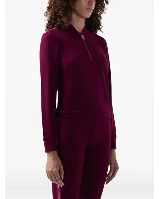Gcds Purple Zip Detail Sweatshirt
