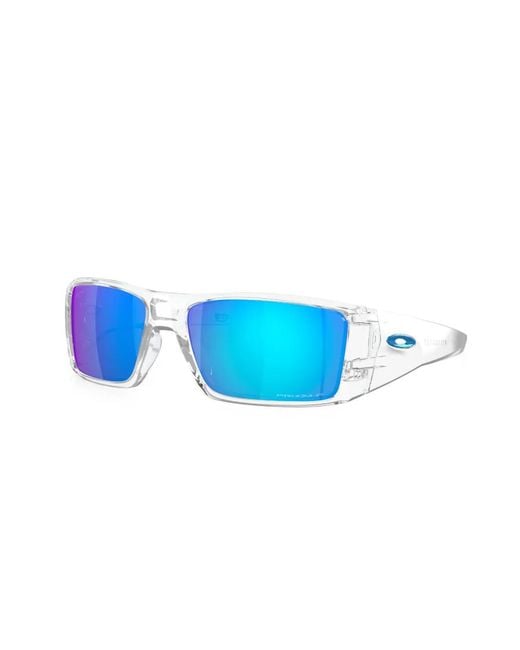 Oakley Blue Heliostat Rectangle-Frame Sunglasses