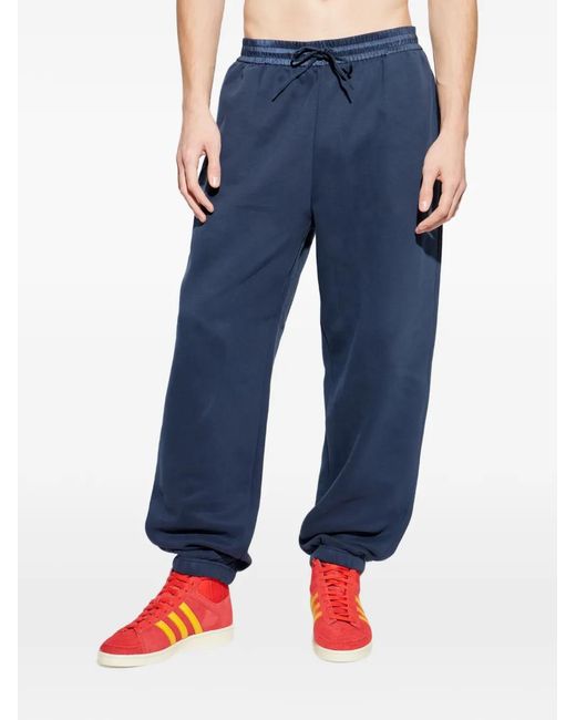 Adidas Blue Wilpshire Spzl Drawstring-Fastening Track Pants for men