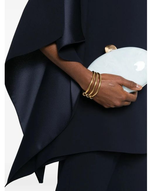 Gianluca Capannolo Blue Short-Sleeve Blouse