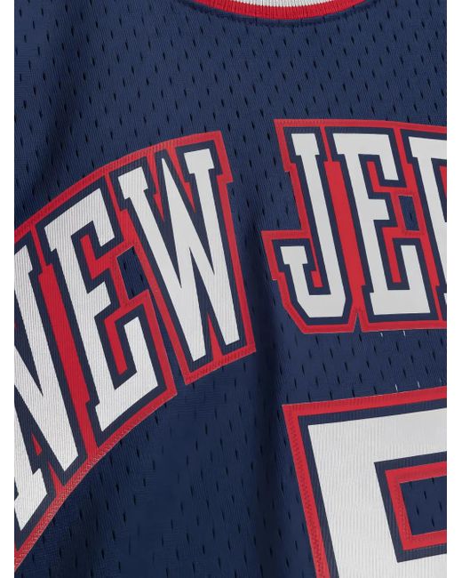Mitchell & Ness Blue X New Jersey Logo-Print Vest for men