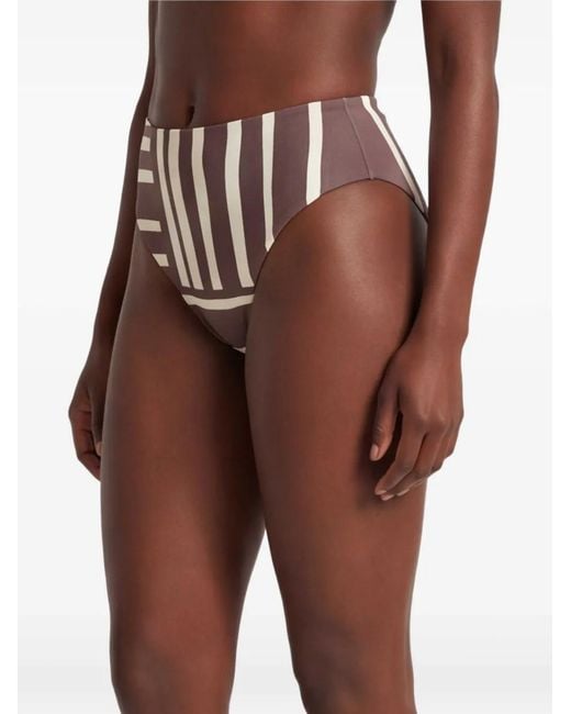 Sir White Linocut Striped Bikini Bottom