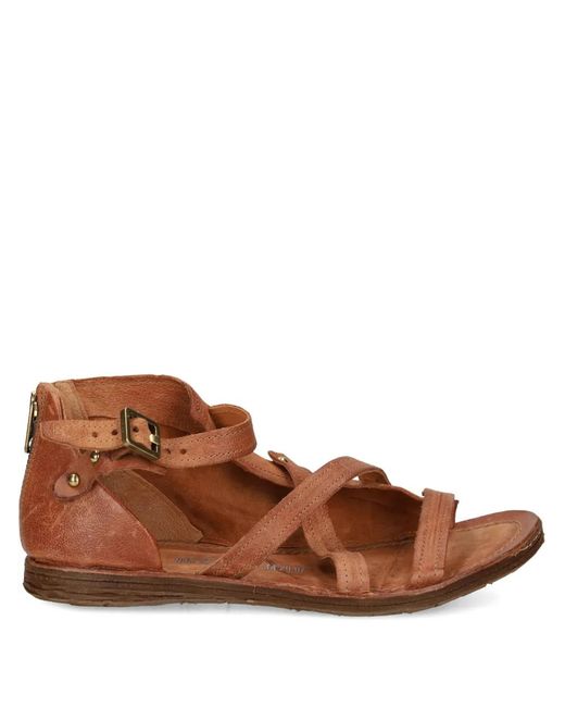 A.s.98 Brown Ralph Buckle-Strappy Sandals