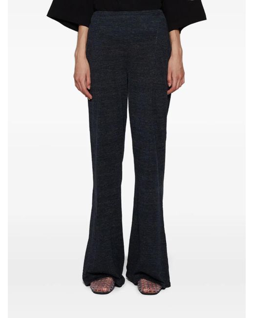 The Row Black Linen Flared Trousers