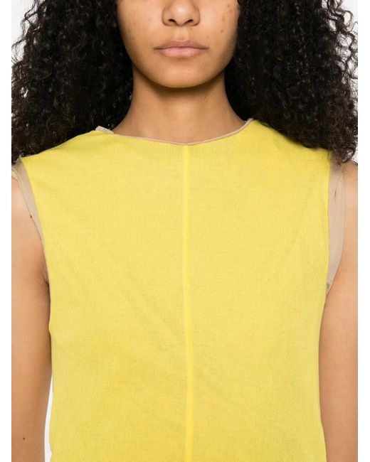 Sportmax Yellow Contrast Trim Top