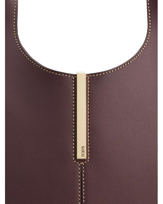 Tod's レザー トートバッグ Purple