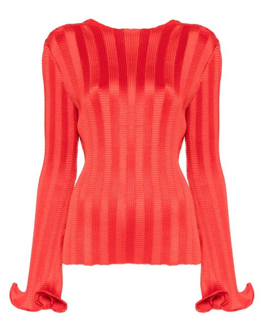 Jonathan Simkhai Red Carys Blouse