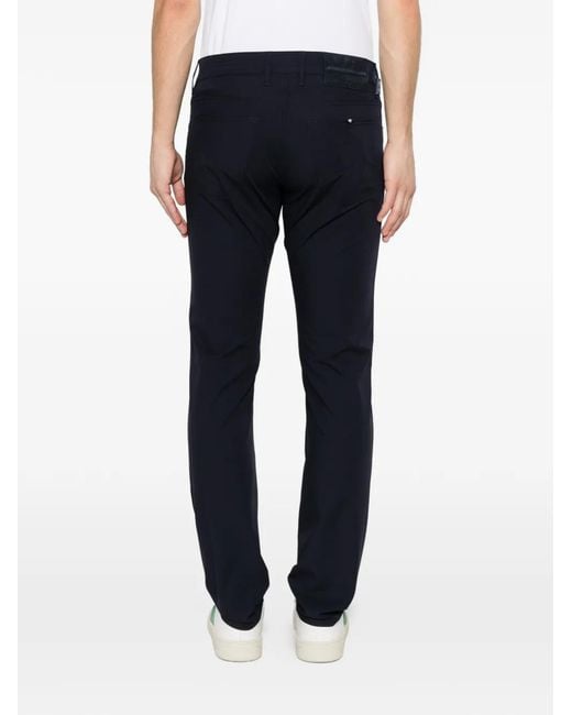Jacob Cohen Black Logo-Patch Trousers for men