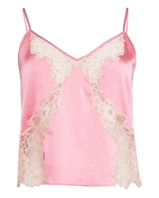 Fleur du Mal Pink Juliet Lace Top