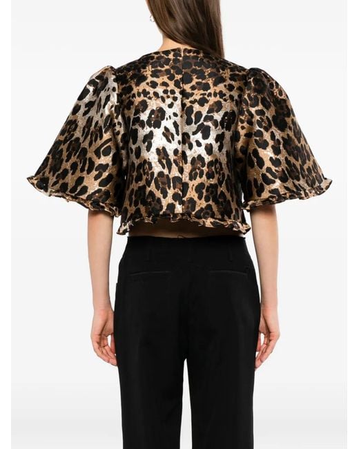Blusa Con Motivo De Leopardo Sister Jane de color Brown