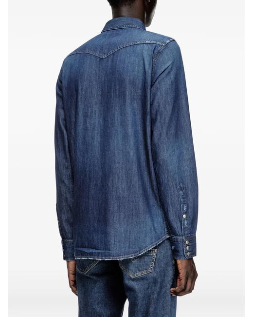 DIESEL Blue D-Vega Denim Shirt for men