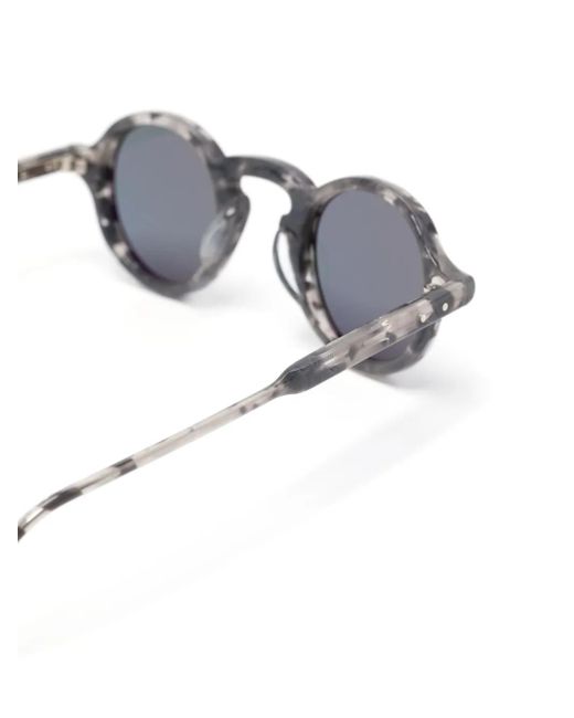 Thom Browne Gray Tortoiseshell Round-Frame Tinted Sunglasses