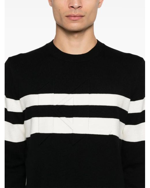 Karl Lagerfeld Black Karl Monogram-Jacquard Sweater for men