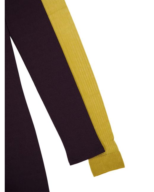 Fendi Purple Draped Crepe Dress