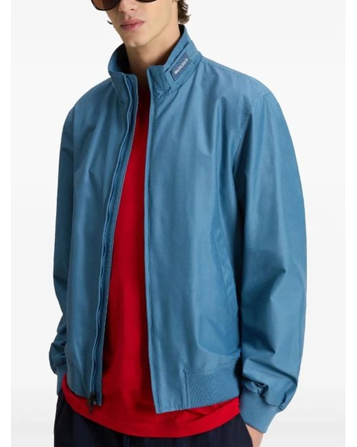 Woolrich Blue Zip-Up Bomber Jacket for men
