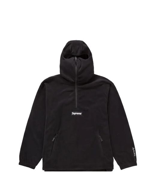 Supreme Black Polartec Face-Mask Hoodie for men