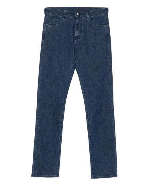 Canali Blue Five-Pocket Jeans for men
