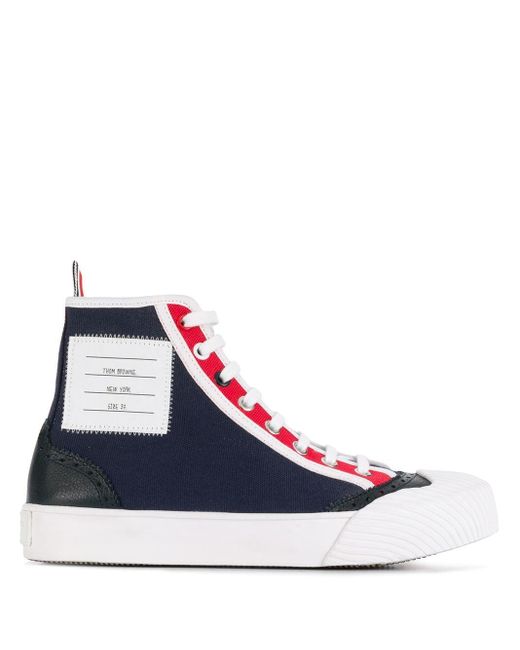 hi top canvas trainers